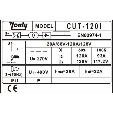 Plasma cutter (IGBT) 120A, 40mm 1