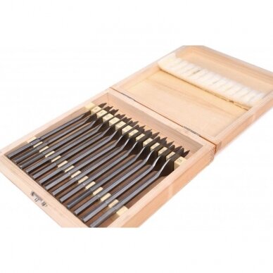 Flat blade feather drill set for wood 13pcs, 6-25mm 2