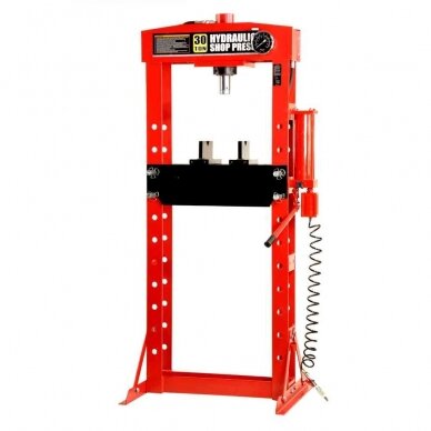 Pneumatic / hydraulic shop press with gauge 30t