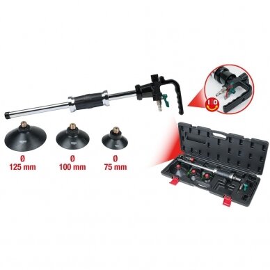 Pneumatic dent puller with suction cups 1