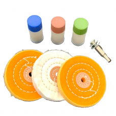 Polishing set with paste for hard metals (7pcs)