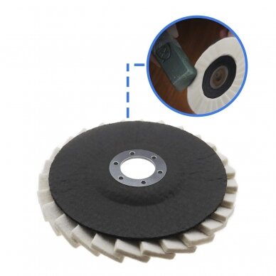 Felt disc for polishing metal 125mm 1