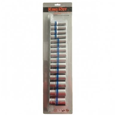 1/2" Dr. Deep socket set 15pcs. 12pt