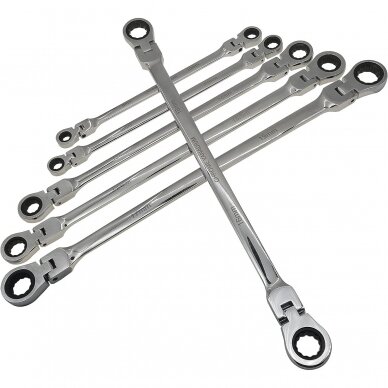 Flex head gear wrenches set extra long 5pcs (8-19mm) 1