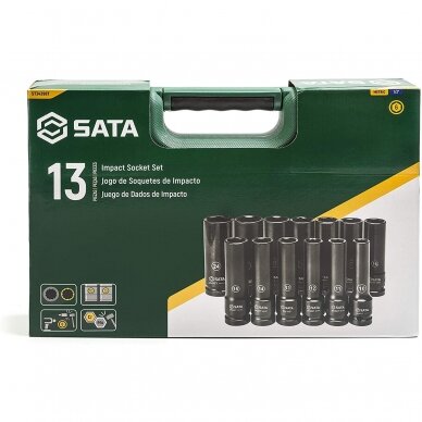 1/2" Dr. Deep thin wall impact socket set 13pcs. 3