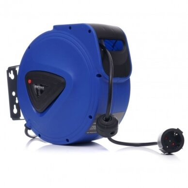 Cable reel with auto-retraction 15m 3Gx1.5mm 250V 2