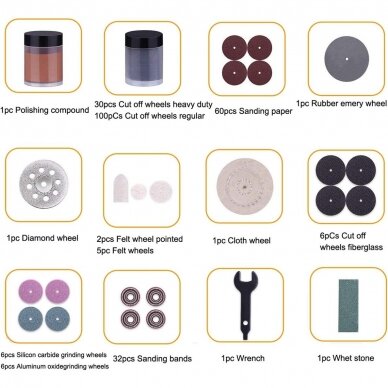 Accessories set (302pcs) for mini grinder 2