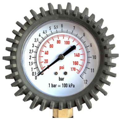 Tire inflating gun with manometer 1