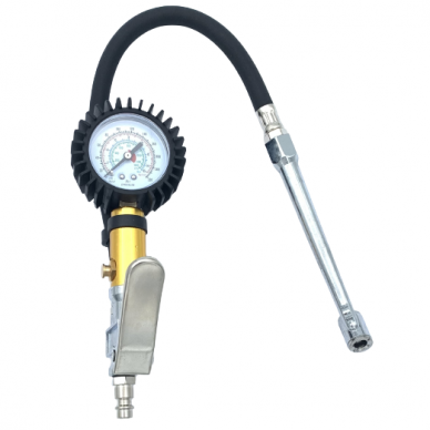 Tire inflating gun with manometer (long nozzle)