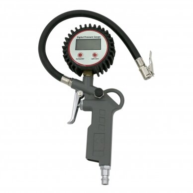 Tire inflating gun with digital manometer