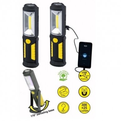 COB (3W) + 5 LED rechargeable work light 3