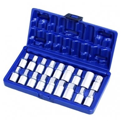 Oil drain plug key set 18pcs.