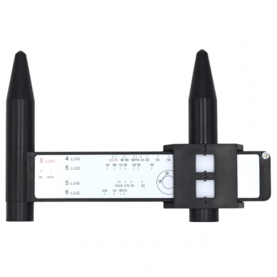 Wheel/rim bolt pattern measuring tool