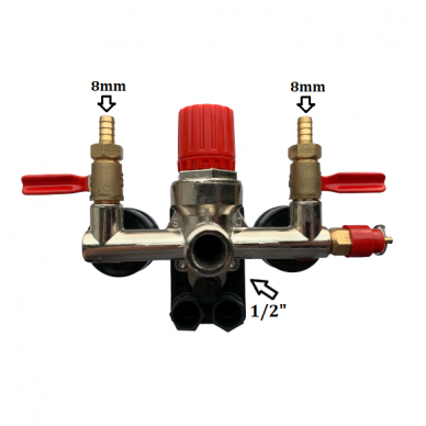 Regulator for compressor BM type with pressure switch and gauges. Spare part 2