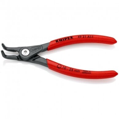 Precision circlip pliers. External. Bent 130mm (Ø10-25mm) KNIPEX 1