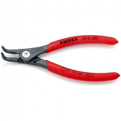 Replės išoriniams žiedams. Lenktos 130mm (Ø3-10mm) KNIPEX 1