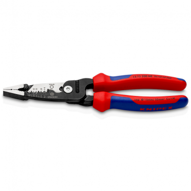 Replės elektros instaliacijos darbams daugiafunkcinės 200mm KNIPEX 1