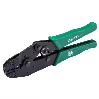 Ratchet crimping pliers for insulated terminals