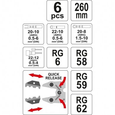 Quick interchangeable ratchet crimper set 3