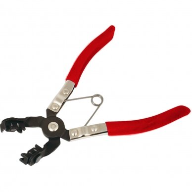 Hose clamp pliers angle type with swivel jaws