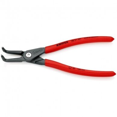 Precision circlip pliers. Internal. Bent 210mm (Ø40-100mm) KNIPEX 1