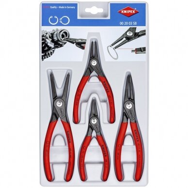 Precision circlip pliers set 4pcs KNIPEX