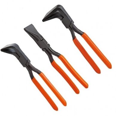 Angled tin pliers set (3pcs) 180°, 90°, 45° 60x275mm