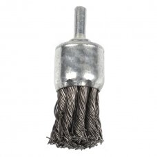 End brush, twisted knot with shaft 19mm stainless steel