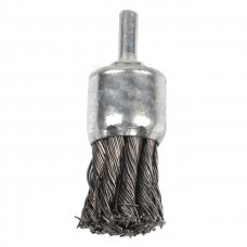 End brush, twisted knot with shaft 25mm stainless steel