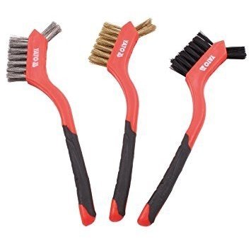 Wire brush with plastic handle set 3pcs.