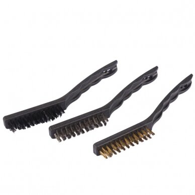 Wire brush with plastic handle set 3pcs 230mm