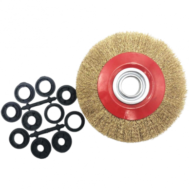 Crimped wire flat wheel brush, 200x32mm