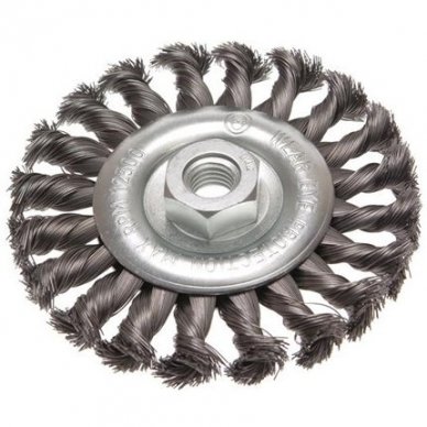 Twisted knot wheel brush