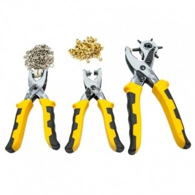 Leather hole punch 2-5mm plier set 3pcs