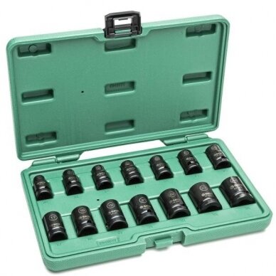 1/2" Dr. Impact socket set thin wall 14pcs (10-24mm)