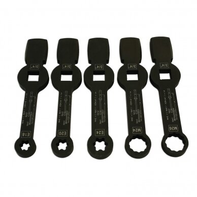 Slogging wrench E-torx and SPLINE set (5pcs) for brake caliper screw 1