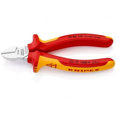 Diagonal cutting pliers industrial insulated 140mm (1000V) KNIPEX 1