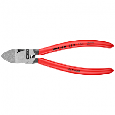 Šoninio kirpimo replės plastikui 160mm KNIPEX