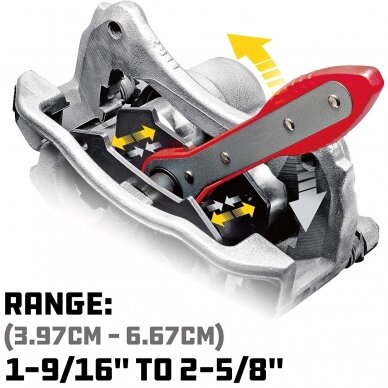 Ratcheting brake caliper piston tool 1