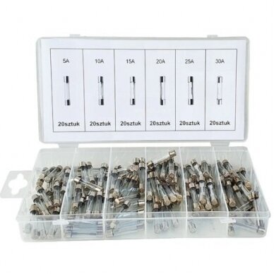 Glass fuse set 120pcs 5-30A