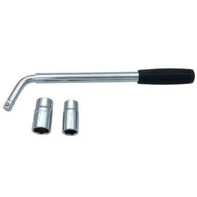 L-type extended handle with sockets 1/2" set 3pcs.