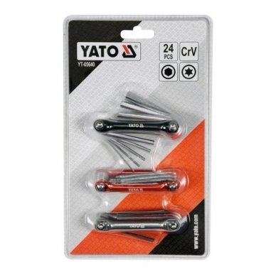 Foldup key HEX, INCH, TORX set 24pcs.