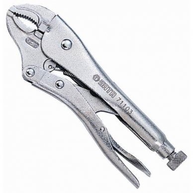 Curved jaw locking pliers