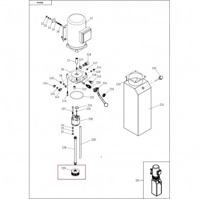 Oil filter for power unit of hydraulic lift, I30 1