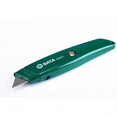 Zinc alloy retractable utility knife 19mm with 5 spare blades 1