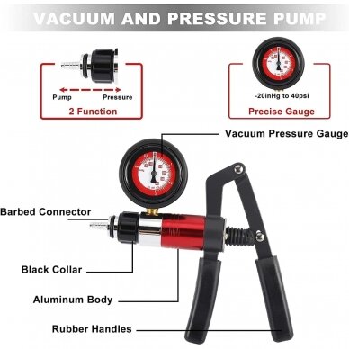 Vacuum & pressure test and brake bleeding kit 2