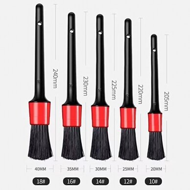 Car detailing brush set 5pcs 1