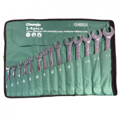 Combination wrench set 14pcs (S.A.E.)