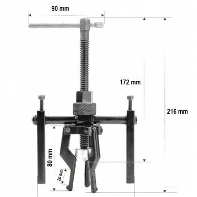 Three jaw inner hole bearing puller 2" 12-58mm 3