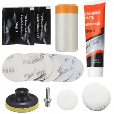 Headlight restoration kit 15pcs